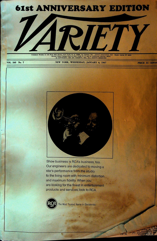Variety Magazine January 4 1967 Shirley MacLaine Phyllis Diller Jackie Mason0