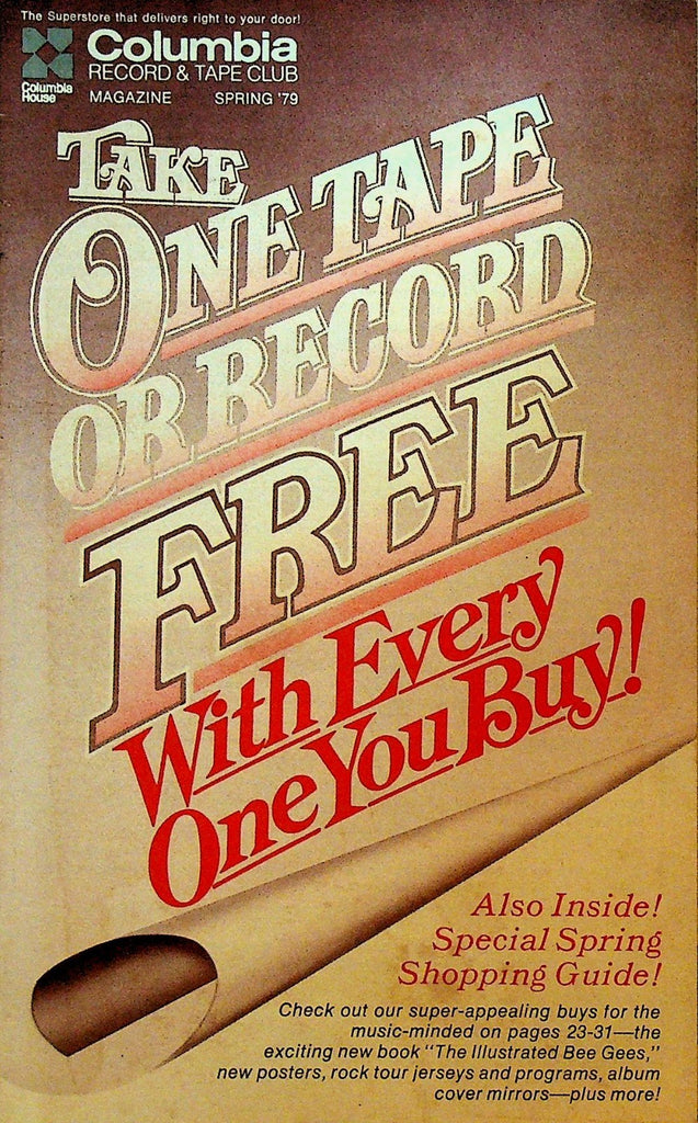Columbia Record & Tape Club Catalog Spring 1979 Bruce Springsteen Rush ELO BOC0