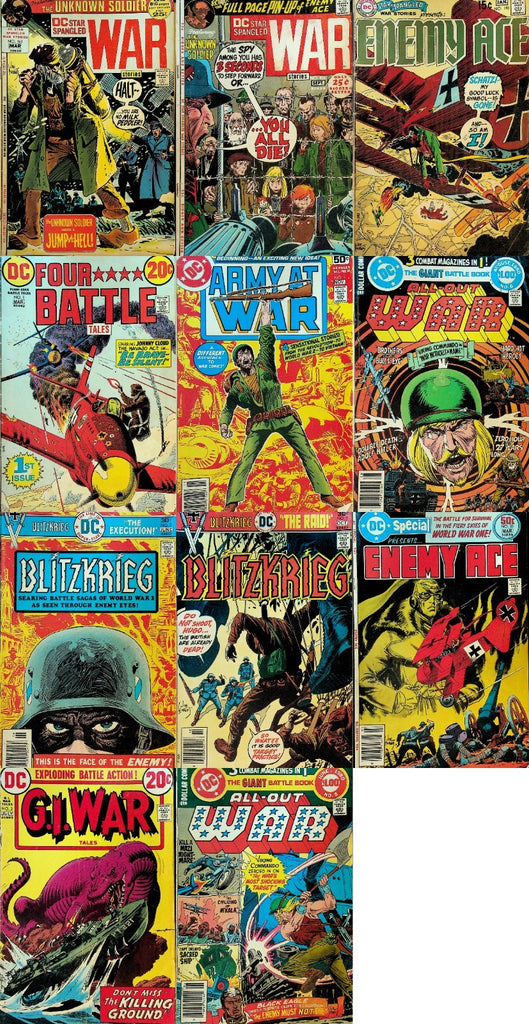 DC Comics Bronze Age War Comics Lot of 11 Enemy Ace Unknown Soldier0