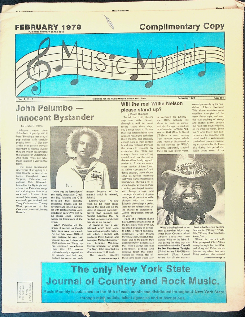 Music Monthly Magazine February 1979 Willie Nelson Michael Nesmith Starz0
