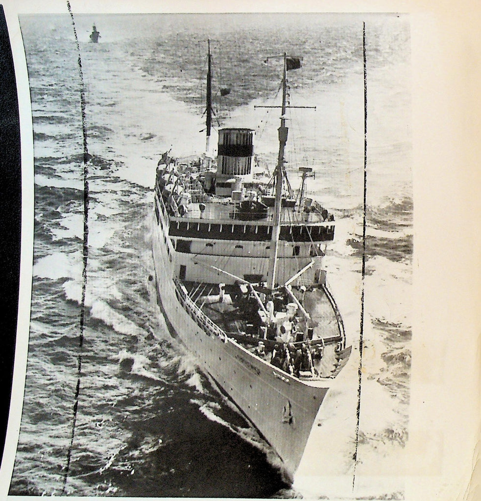 Nikita Khrushchev Wire Photo 1960 Russian Liner Baltika On the Way0