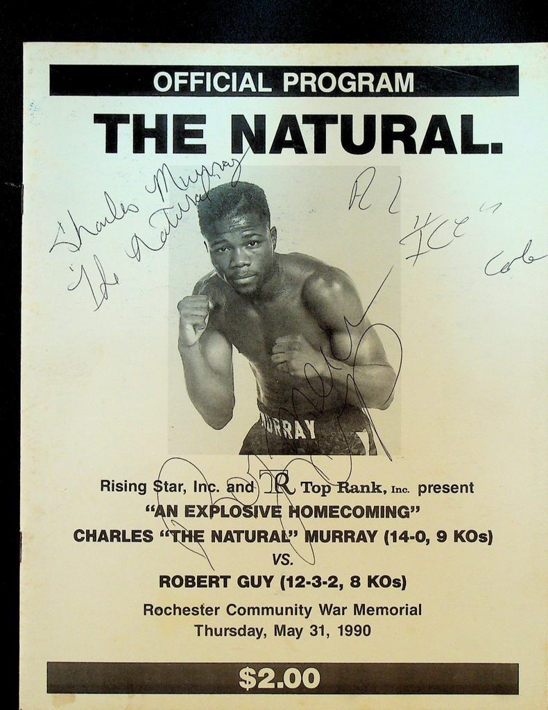 Boxing Program 1990 Autographed Ray Mercer Alfred Ice Cole Charles Murray0