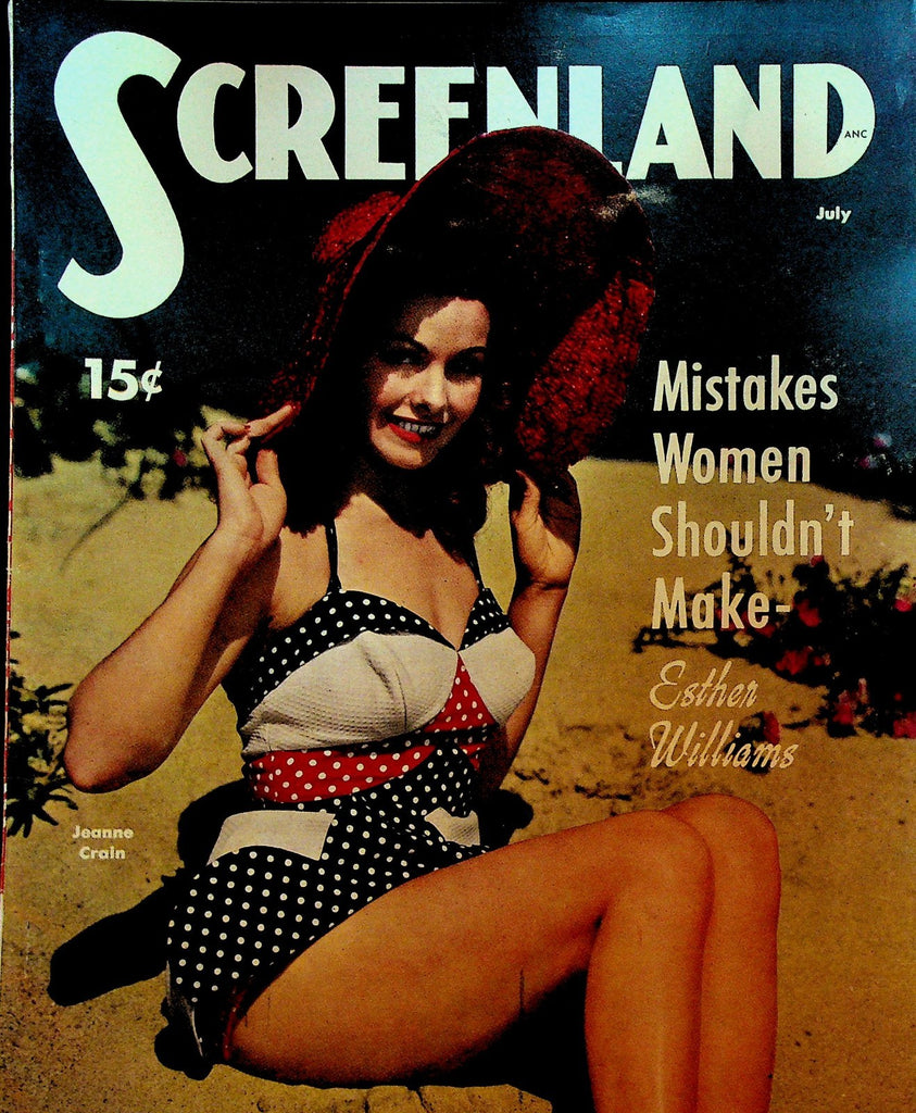 Screenland Magazine July 1951 Jeanne Crain Humphrey Bogart Esther Williams0