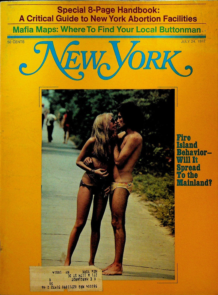 New York Magazine July 24 1972 Fire Island Mafia Westbeth West Village0