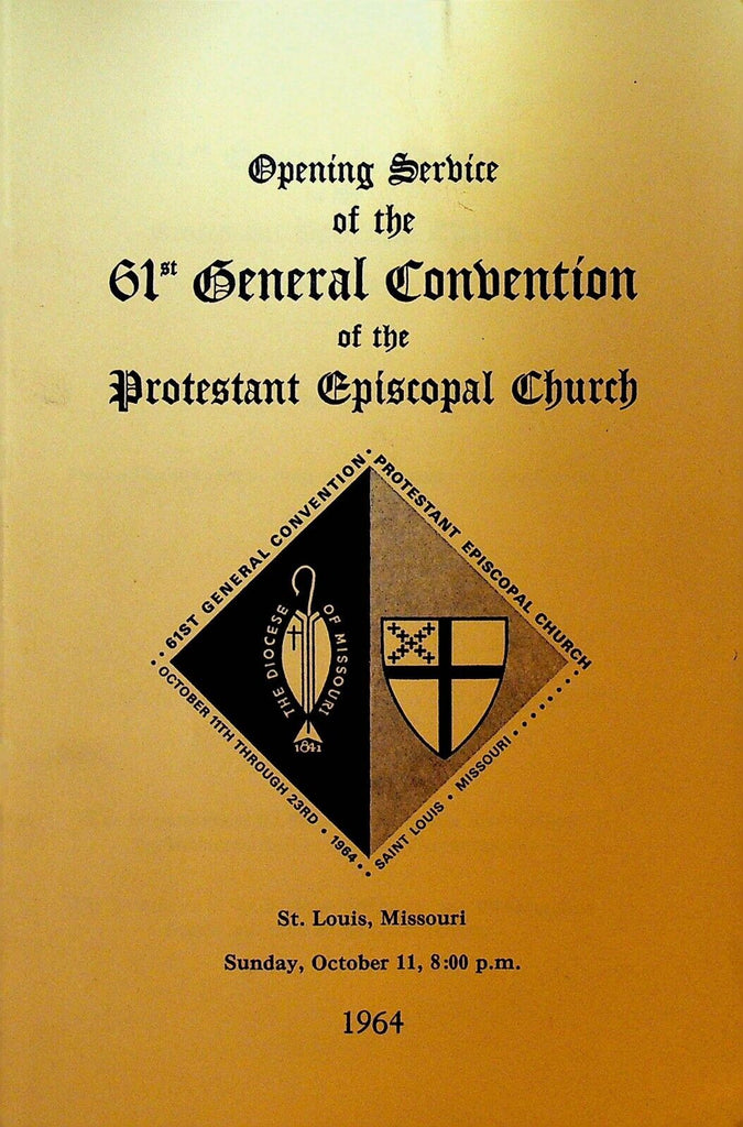 Protestant Episcopal Church 1964 Opening Service Program General Convention