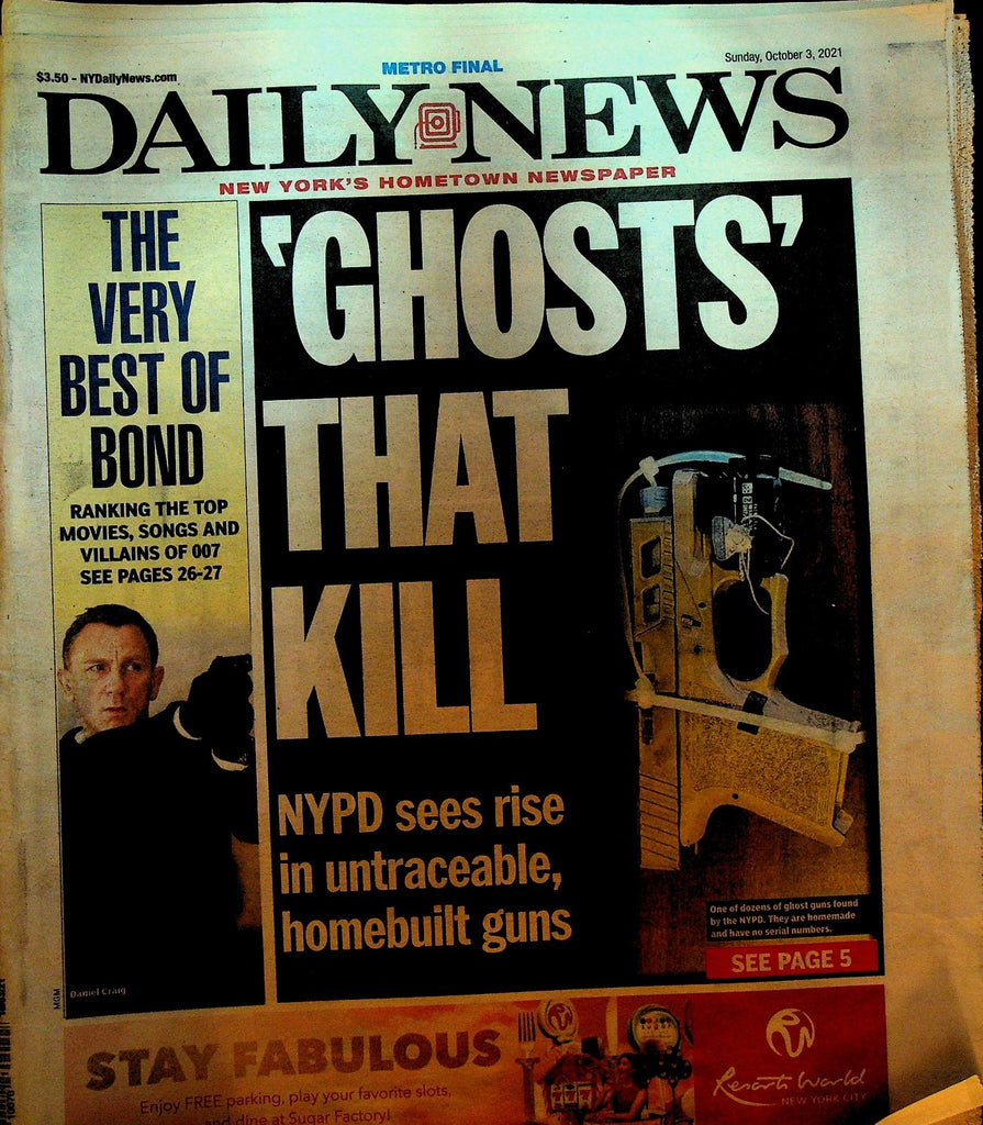 New York Daily News October 3 2021 James Bond Jordan Montgomery0