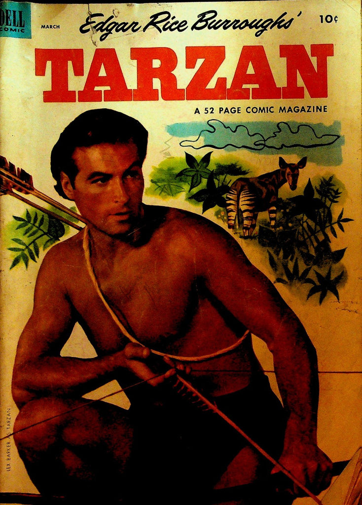 Edgar Rice Burroughs' Tarzan 42 Dell Comics 1953 Lex Barker Photo Cover0