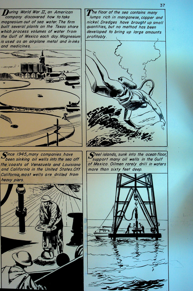 The World Around Us 37 The Sea Sam Glanzman Original Comic Art 1961 p 370