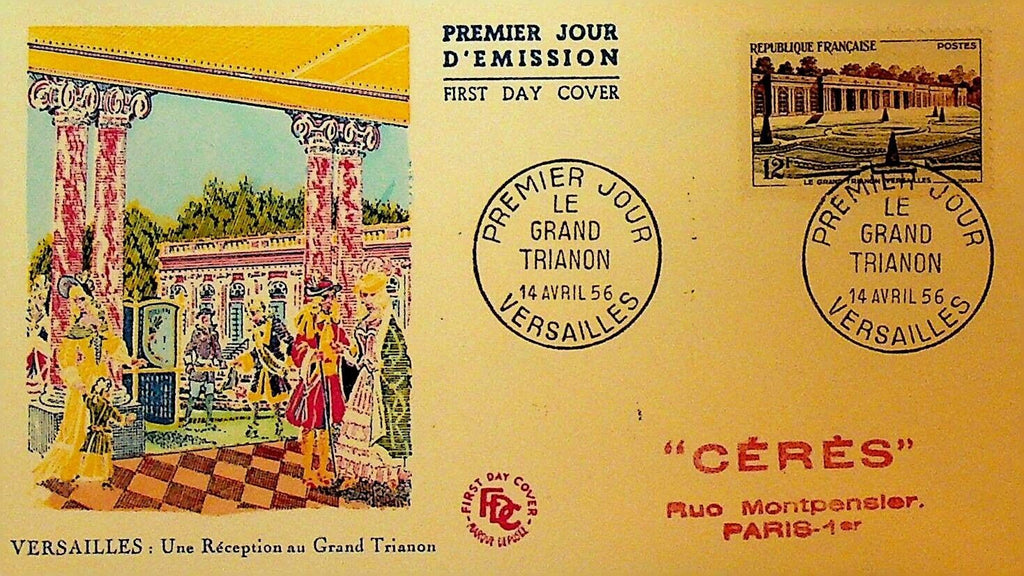 Versailles Reception France First Day Cover 1956