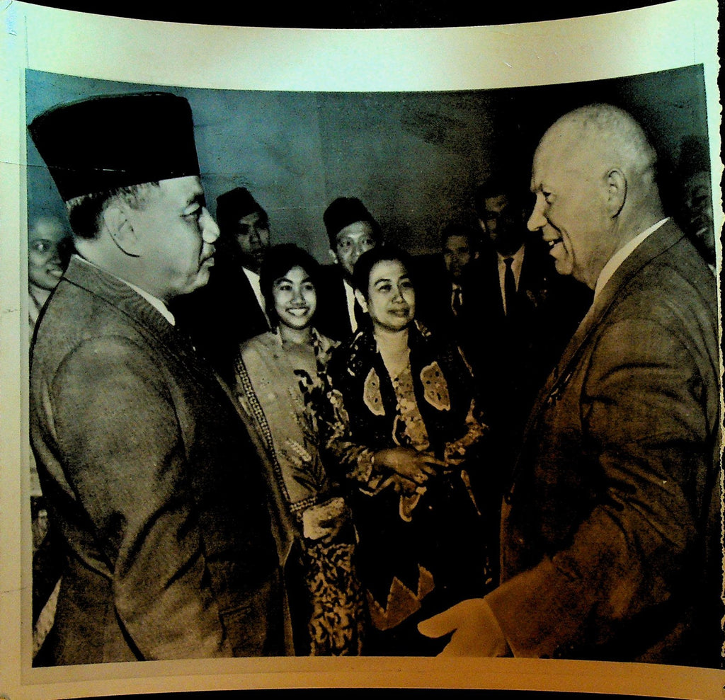 Nikita Khrushchev Wire Photo 1961 Ruslan Abdulgani Indonesia0