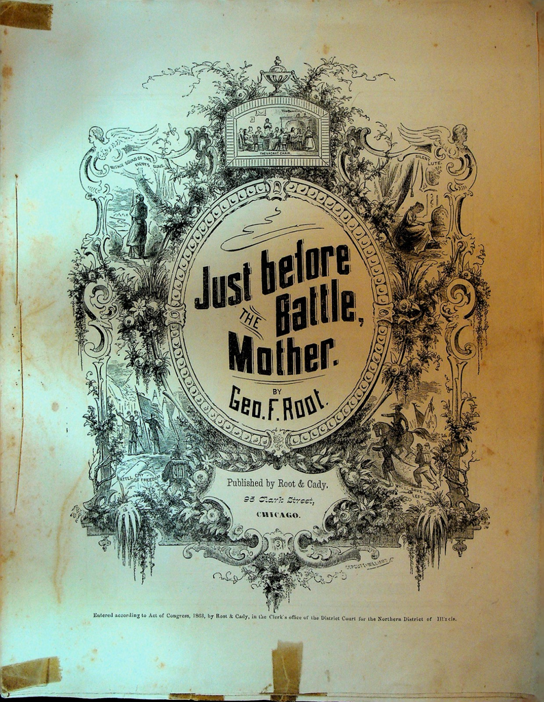 Just Before the Battle Mother Sheet Music 1863 Civil War Geo F Root0