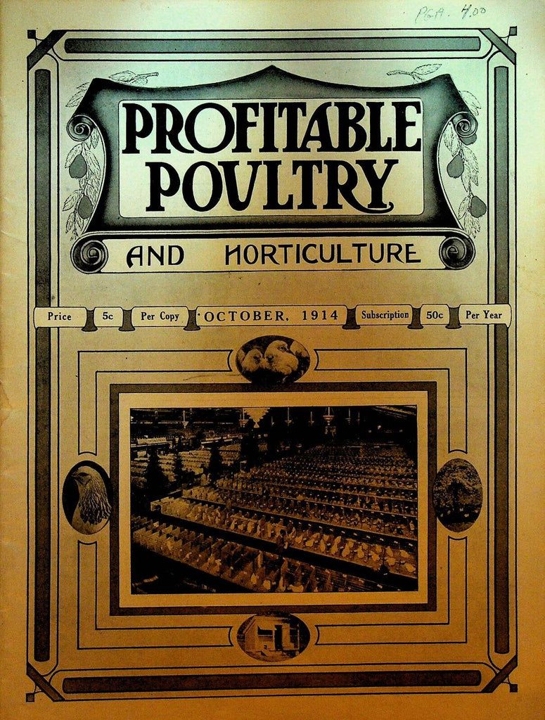 Profitable Poultry and Horticulture Magazine October 1914 Farming Agriculture