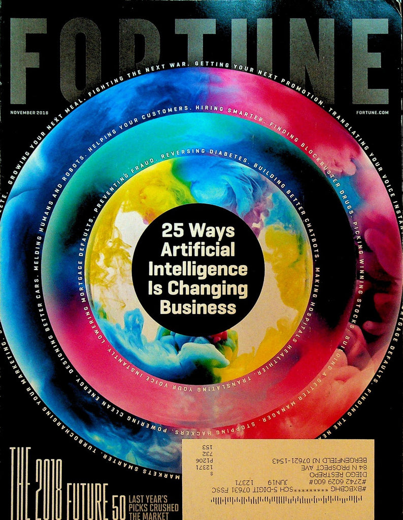 Fortune Magazine November 2018 AI Artificial Intelligence in Business0