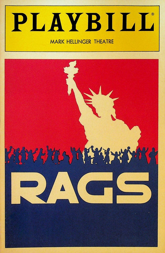 Rags Playbill August 21 1986 Opening Night Teresa Stratas Larry Kert Lonny Price0