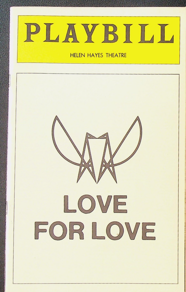 Love for Love Playbill November 1974 Glenn Close Charles Kimbrough0