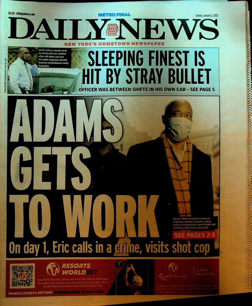 New York Daily News January 2 2022 Eric Adams Tom Brady Dan Reeves0