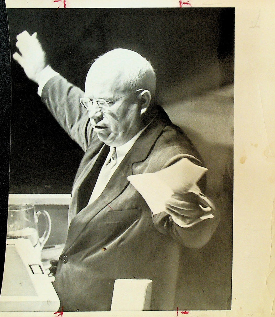 Nikita Khrushchev Wire Photo 1960 United States Visit0