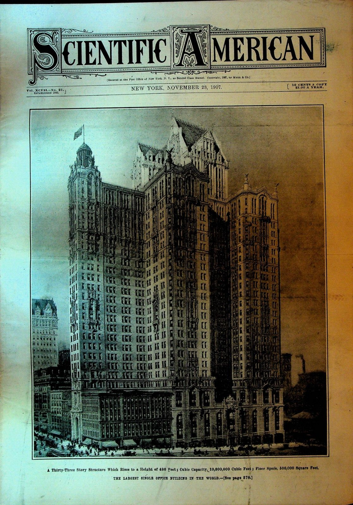 Scientific American November 23 1907 Guglielmo Marconi RMS Mauretania