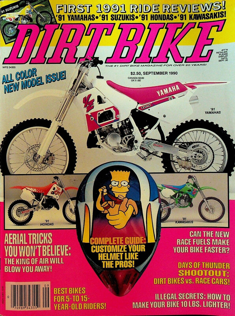 Dirt Bike Magazine September 1990 Jeff Stanton Yamaha Suzuki Honda Kawasaki