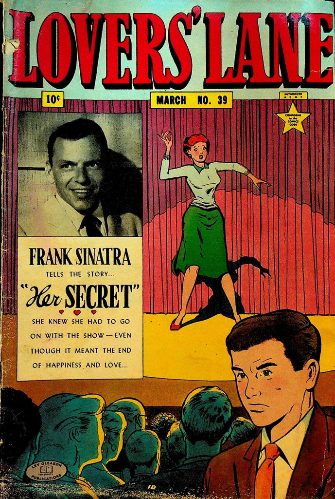 Lovers Lane 39 Lev Gleason Frank Sinatra 1954 Golden Age Romance Comic0