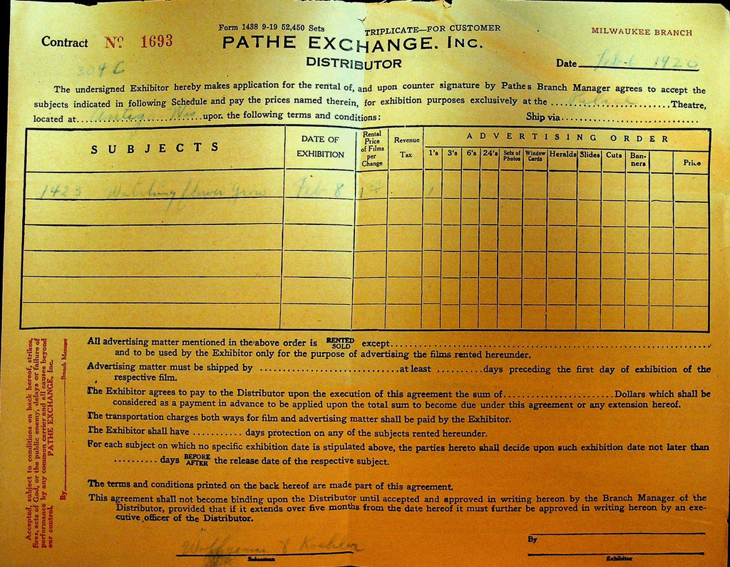 Pathe Exchange Schedule February 6 1920 Watching Flowers Grow0