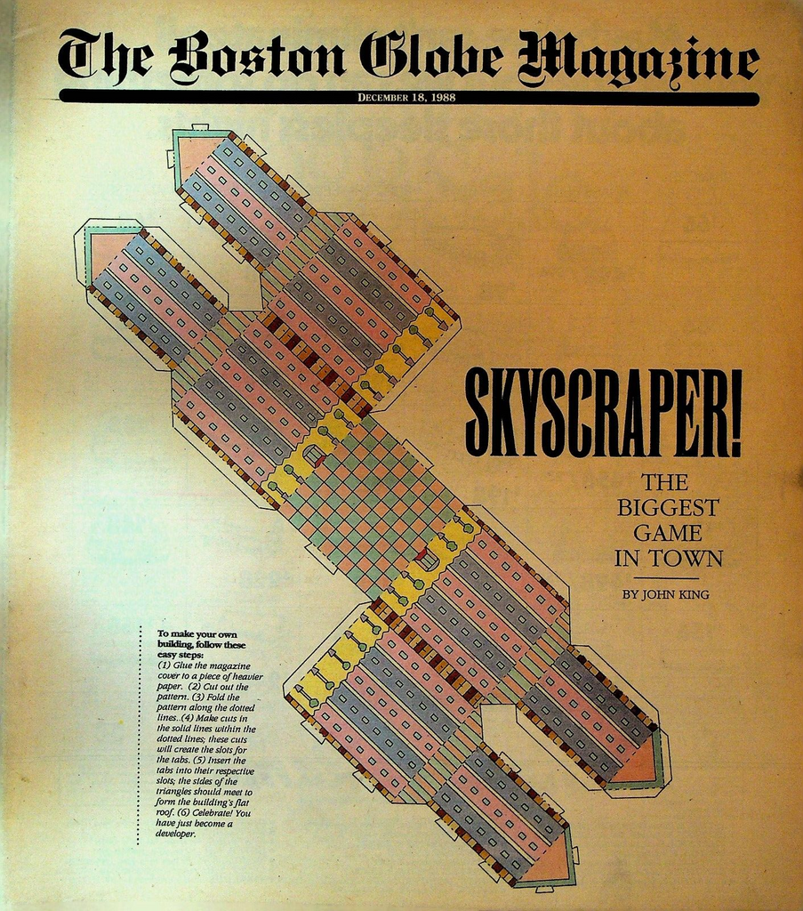Boston Globe Magazine December 18 1988 Boston Red Sox Joe Morgan Skyscrapers
