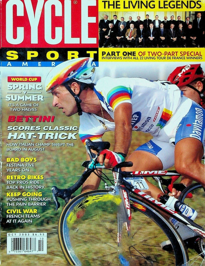 Cycle Sport Magazine October 2003 Paolo Bettini Tyler Hamilton Mike Sinyard 0