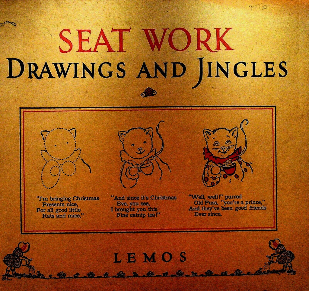 Seat Work Drawings & Jingles by John Lemos 1925 School Halloween Christmas