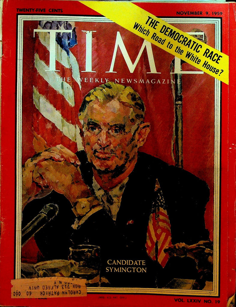 Time Magazine November 9 1959 Stuart Symington Maria Callas Mary Martin0