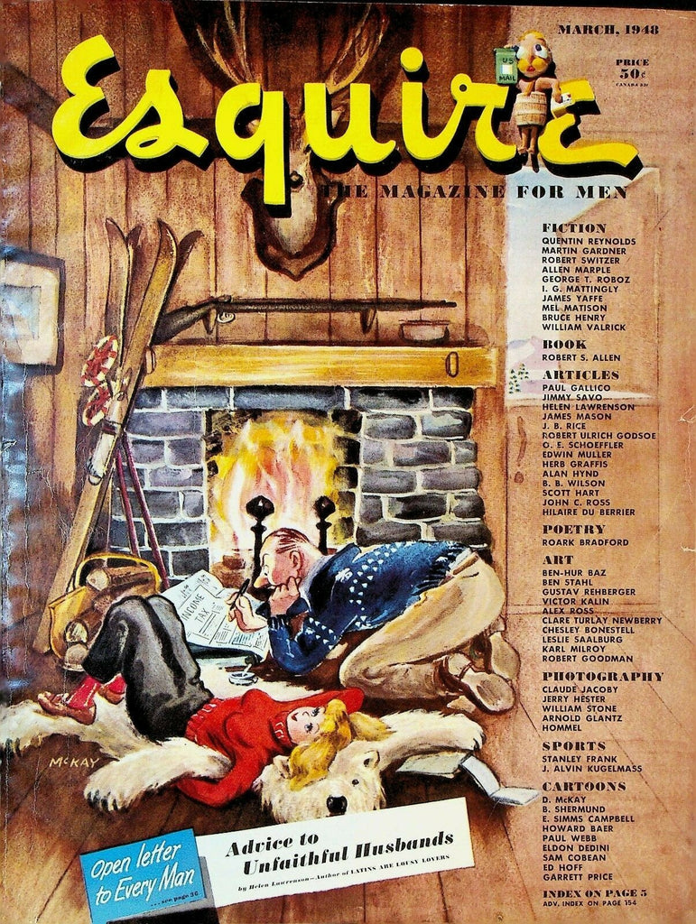 Esquire Magazine March 1948 Alex Ross Esther Williams Pittsburgh Olympics 0