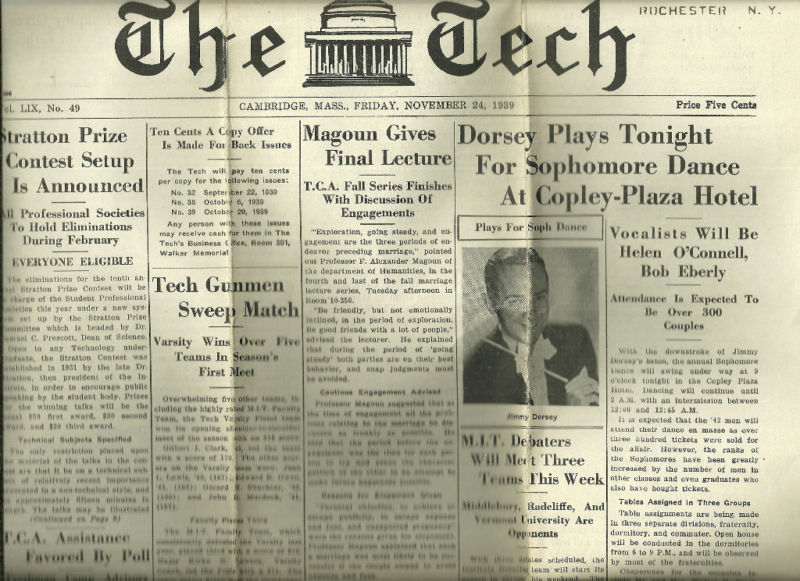 MIT Campus Newspaper The Tech 1935-1942 Lot of 300 Issues 0