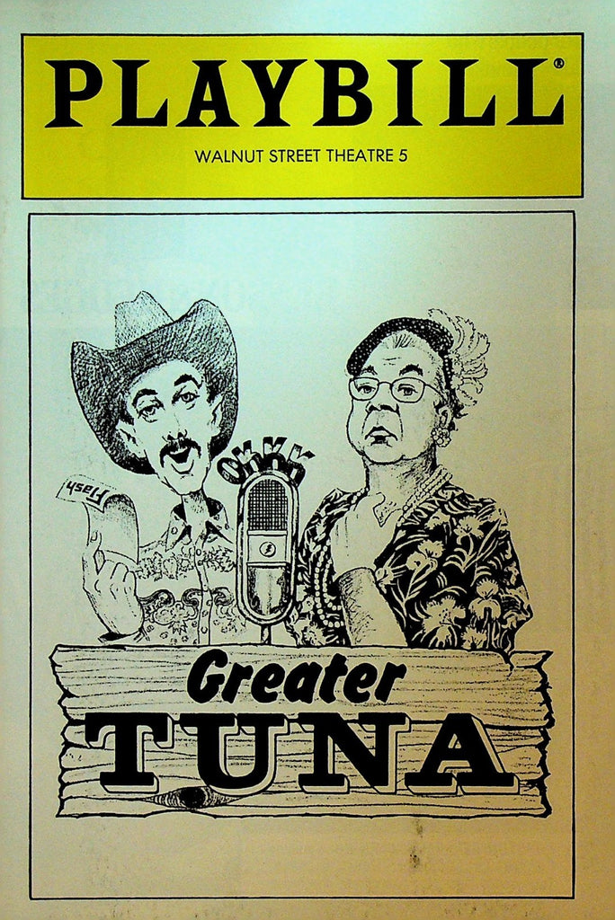 Greater Tuna Playbill 1987 Thom Cagle Charles Antalosky Walnut St Theatre0