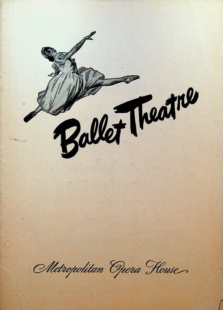 Ballet Theatre Playbill October 7 1952 Igor Youskevitch Alicia Alonso0