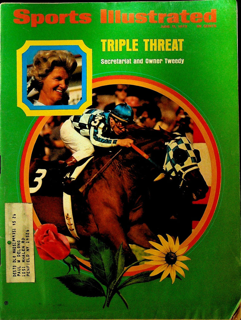 Sports Illustrated June 11 1973 Secretariat Horse Racing Triple Crown Tweedy0