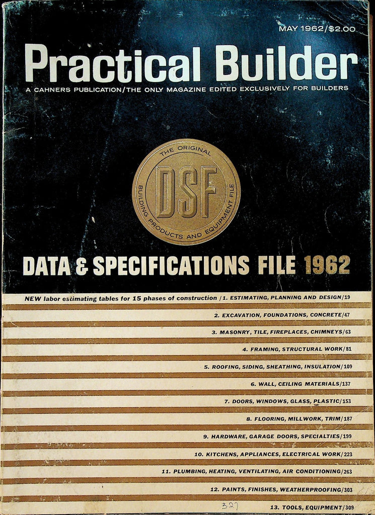 Practical Builder Magazine May 1962 Data & Specifications Masonry Roofing Paints0