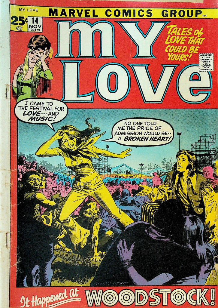 My Love 14 It Happened At Woodstock Marvel Comics Romance 19710