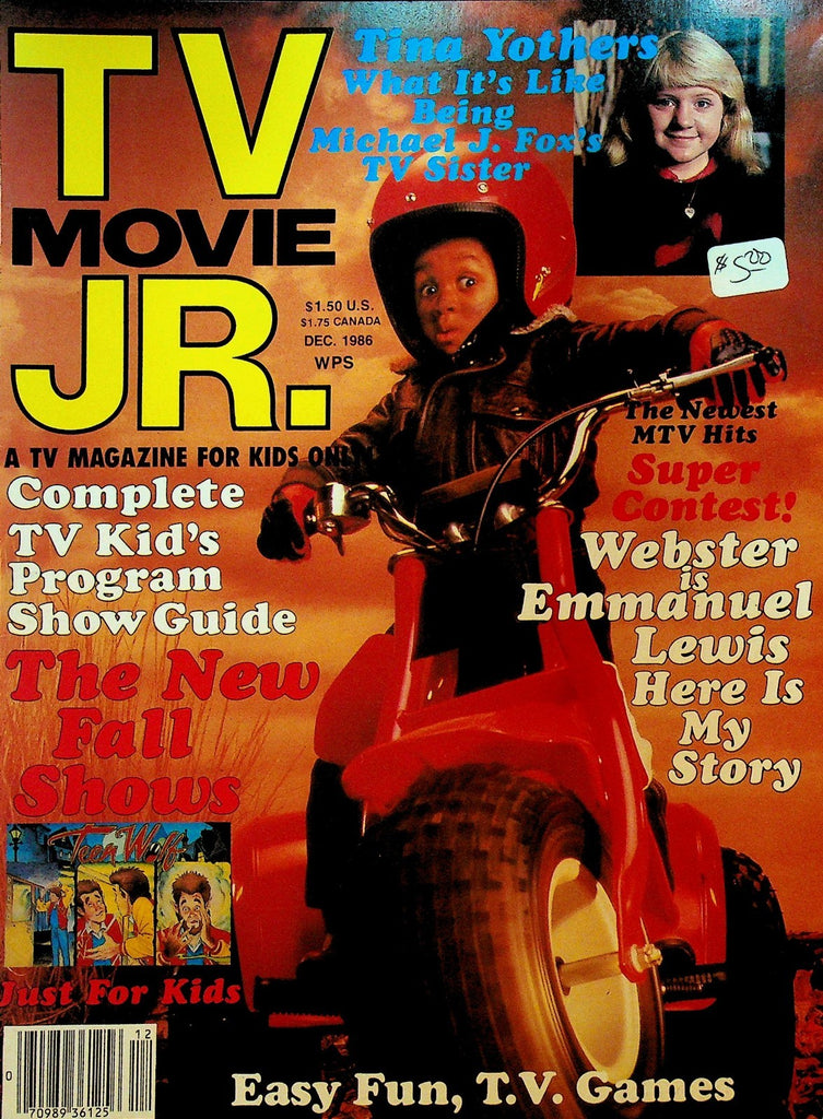 TV Movie Jr Magazine December 1986 Wrestling Emmanuel Lewis Tina Yothers0