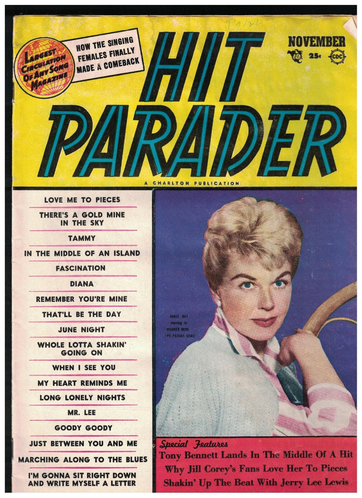 Hit Parader Magazine November 1957 Tony Bennett Jerry Lee Lewis Bobby Darin0