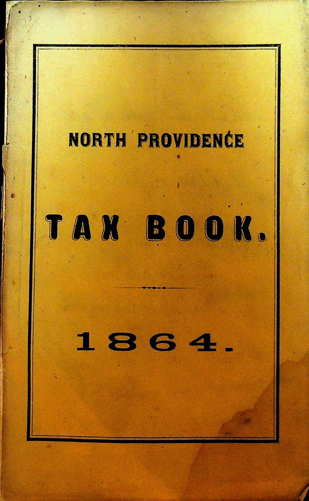 North Providence Rhode Island Town Tax List 1864 Booklet0