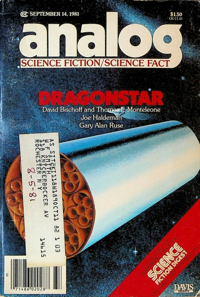Analog Science Fiction Magazine September 1981 Dragonstar Joe Haldeman0