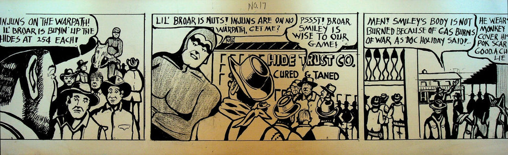 The Vanishing Bison Comic Strip Original Art John Krozel Buffalo #17 1970s0