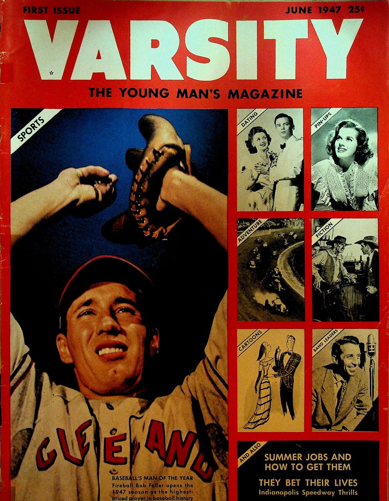 Varsity Magazine June 1947 First Issue Bob Feller Vanessa Brown0
