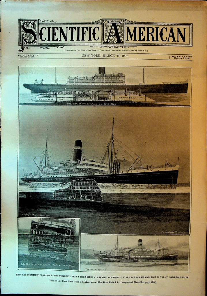 Scientific American March 23 1907 Steamship Bavarian Hofmann Flying Machine0