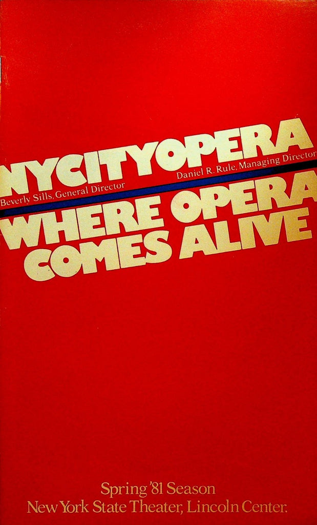 Attila New York City Opera Playbill March 13 1981 Samuel Ramey James Clark0