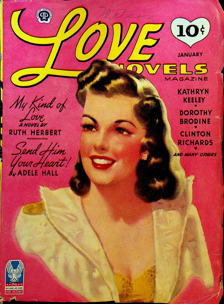 Love Novel Magazine Pulp January 1944 Kathryn Keeley Dorothy Bodine Ruth Herbert0