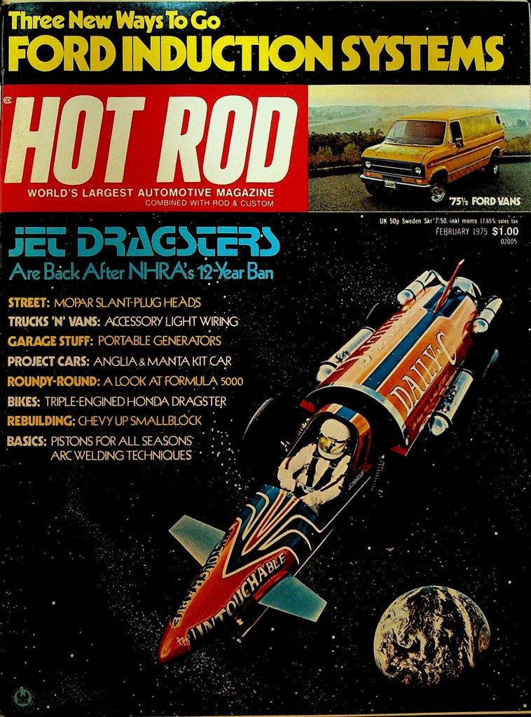 Hot Rod Magazine February 1975 Vinnie Bergeman Chauvin Emmons Pete Chesson