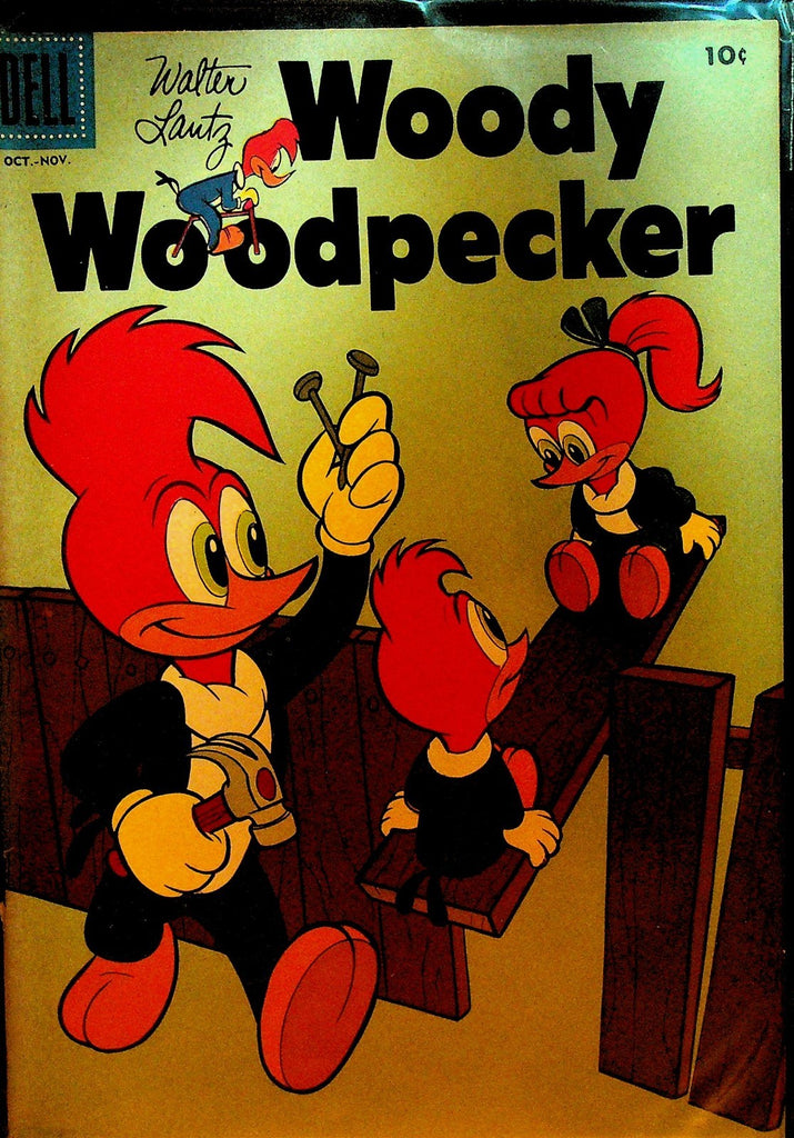 Woody Woodpecker 45 Dell Comics 1957 Fence See Saw Nails0