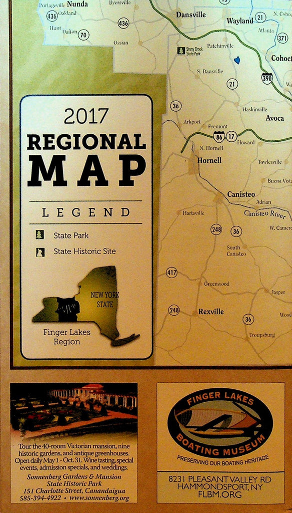 Finger Lakes Regional Map 2017 Upstate NY Local Ads0