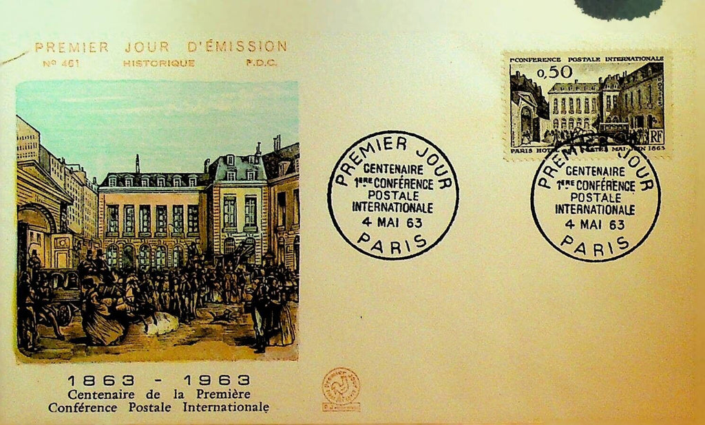 International Postal Conference Centennary France First Day Cover May 4 1963