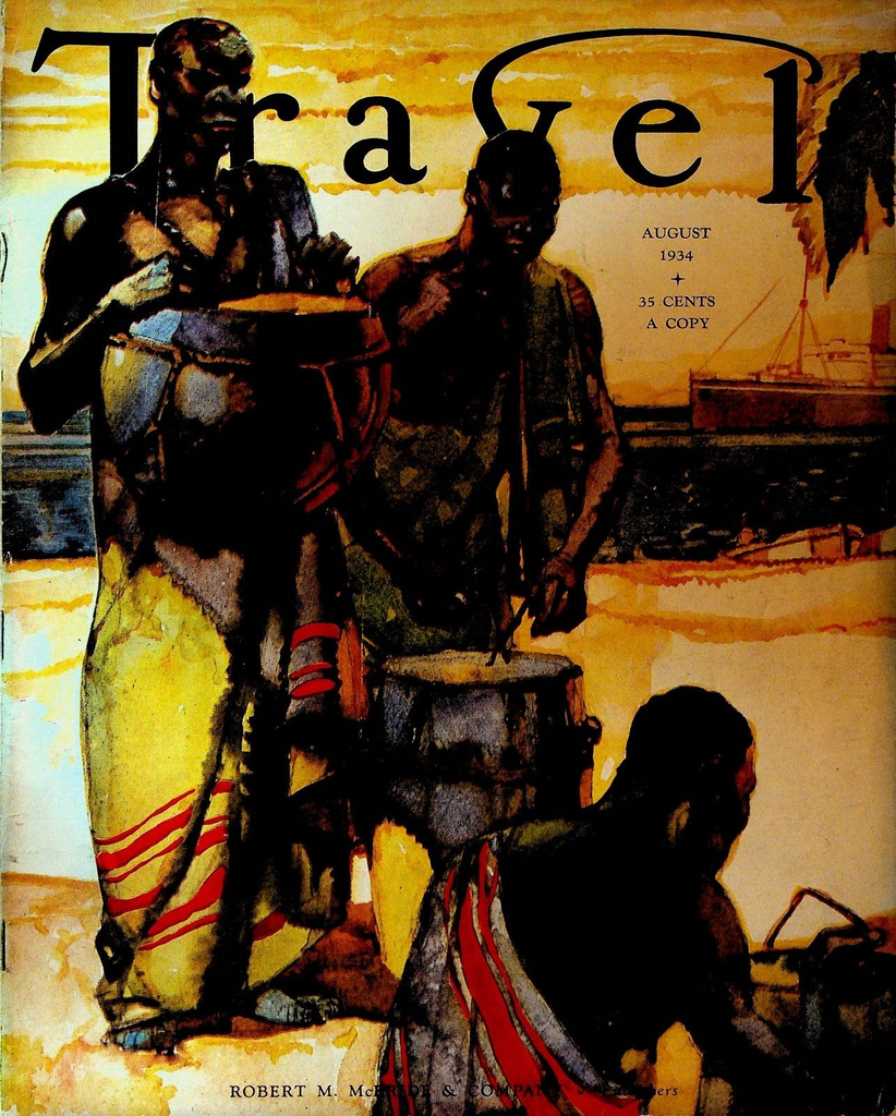 Travel Magazine August 1934 China Ernest Walker New York City Streets